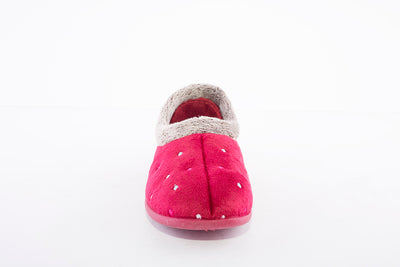 SLEEPERS - LS803BD SOPHIE FULL COLLAR MEMORY FOAM SLIPPER - BURGUNDY VELOUR