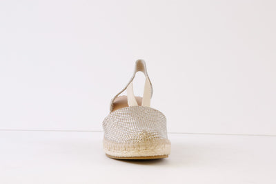 TAMARIS - 29603-909 MEDIUM WEDGE SLING-BACK SHOE - GOLD GLITZ