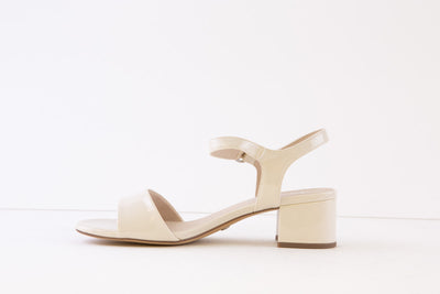 TAMARIS - 28249-432 LOW BLOCK HEEL SANDAL - CREAM