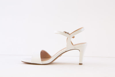 TAMARIS - 28008-140 MEDIUM HEEL SANDAL - WHITE