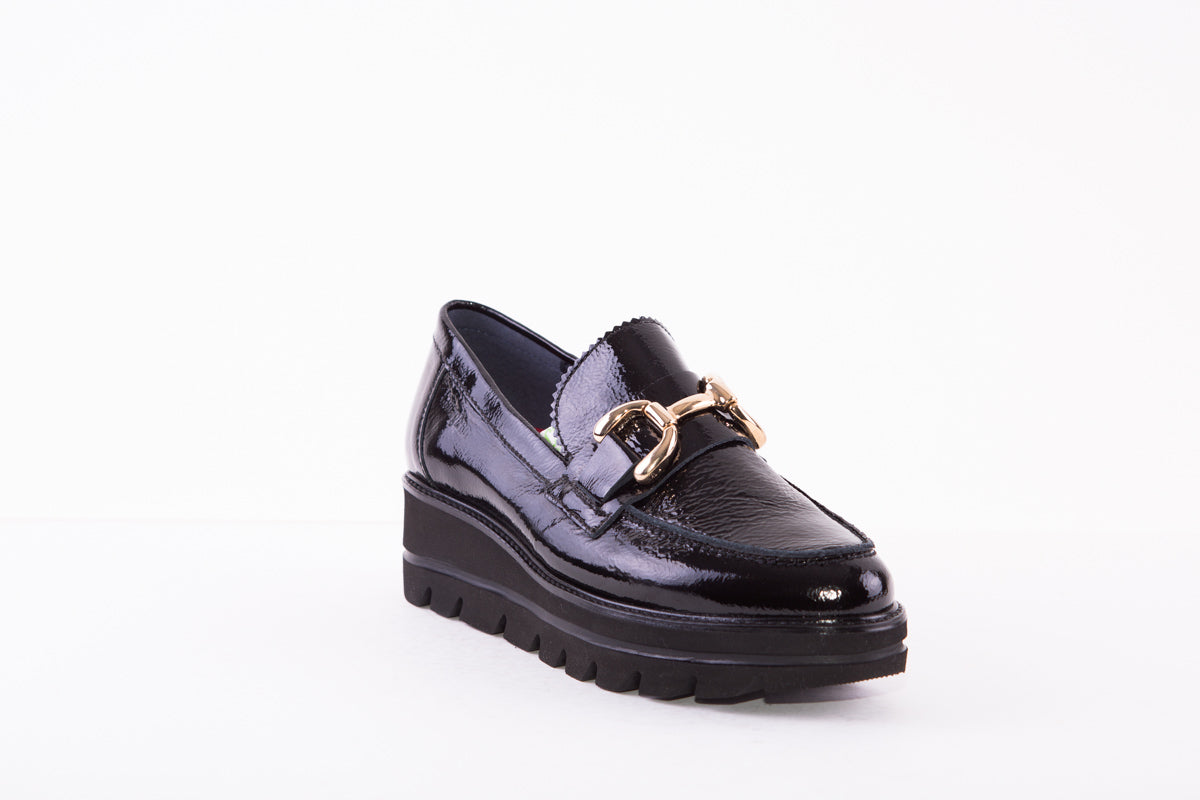 CALLAGHAN - 14854 WEDGE SLIP-ON SHOE - BLACK PATENT