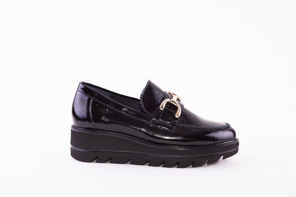 CALLAGHAN - 14854 WEDGE SLIP-ON SHOE - BLACK PATENT