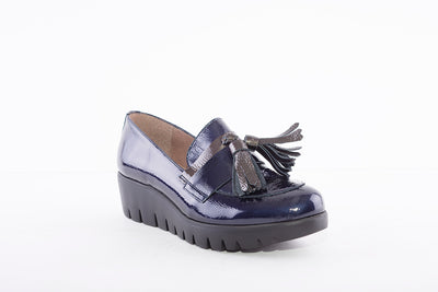 WONDERS - C-33174 SLIP-ON WEDGE SHOE - NAVY