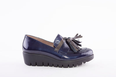 WONDERS - C-33174 SLIP-ON WEDGE SHOE - NAVY