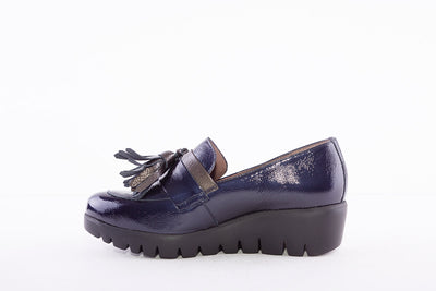 WONDERS - C-33174 SLIP-ON WEDGE SHOE - NAVY