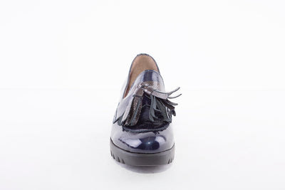 WONDERS - C-33174 SLIP-ON WEDGE SHOE - NAVY