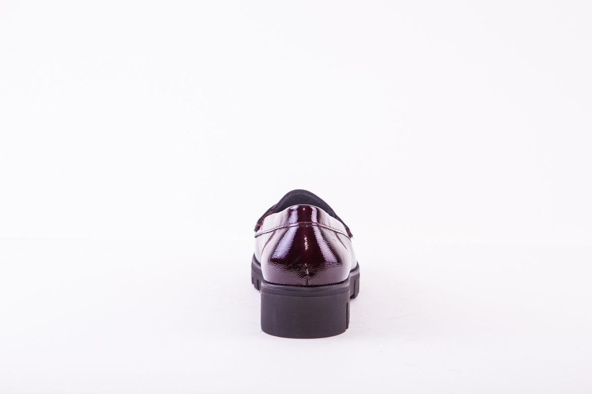 WALDLAUFER - 723502 143 SERENA-CHUNKY LOAFER - WINE PATENT