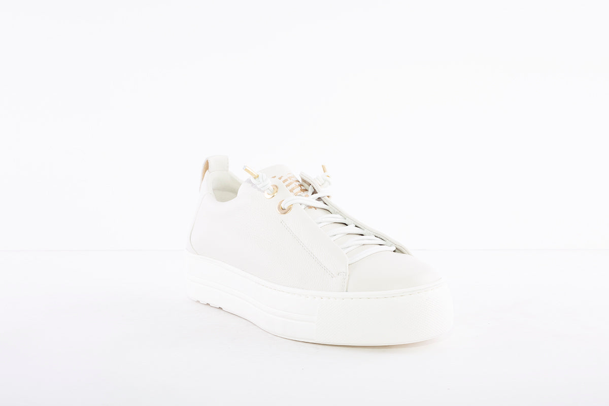 PAUL GREEN - 5017-061 LACED WEDGE FASHION SHOE - CREAM