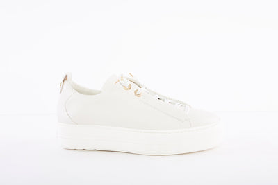 PAUL GREEN - 5017-061 LACED WEDGE FASHION SHOE - CREAM