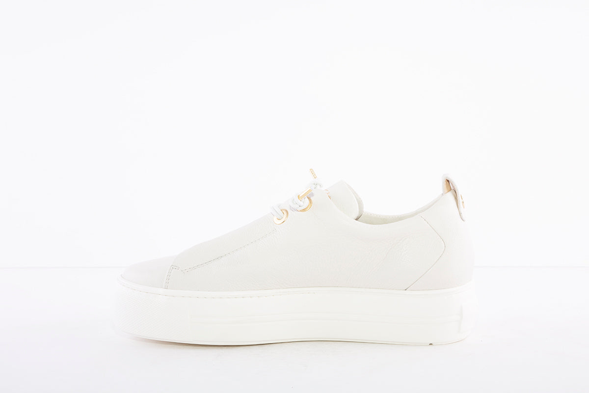 PAUL GREEN - 5017-061 LACED WEDGE FASHION SHOE - CREAM