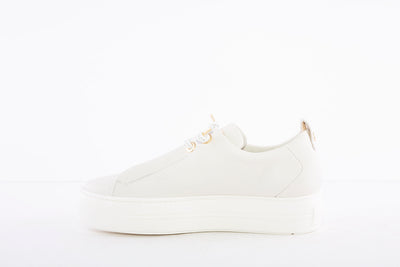 PAUL GREEN - 5017-061 LACED WEDGE FASHION SHOE - CREAM