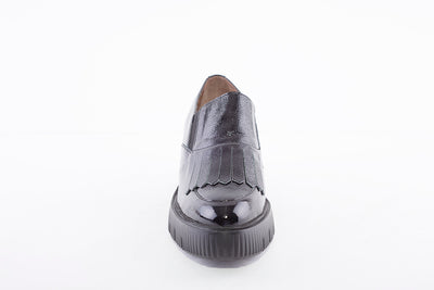 WONDERS - E-6203 WEDGE SLIP-ON SHOE - BLACK PATENT