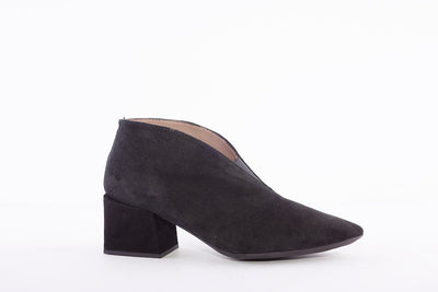 WONDERS - I-7803 MEDIUM HEEL ANKLE BOOT - BLACK SUEDE
