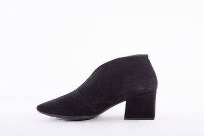 WONDERS - I-7803 MEDIUM HEEL ANKLE BOOT - BLACK SUEDE