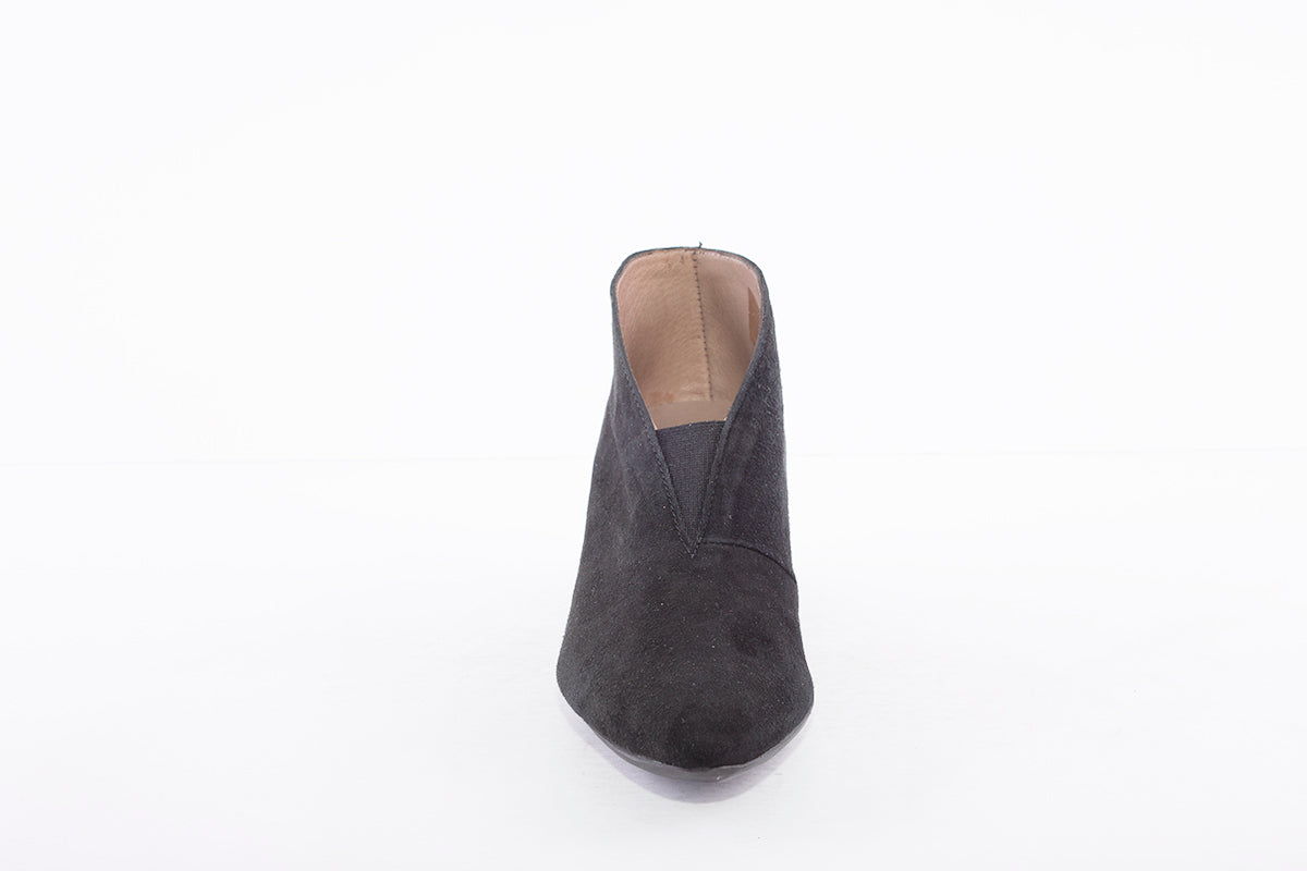 WONDERS - I-7803 MEDIUM HEEL ANKLE BOOT - BLACK SUEDE