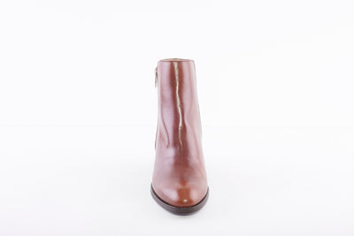 WONDERS - G-5104 LOW HEEL ANKLE BOOT - BROWN LEATHER