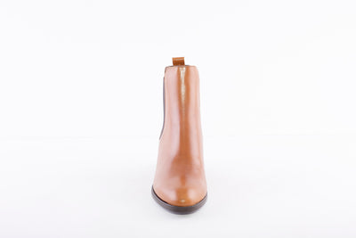 WONDERS - G-5103 LOW HEEL ANKLE BOOT - TAN LEATHER