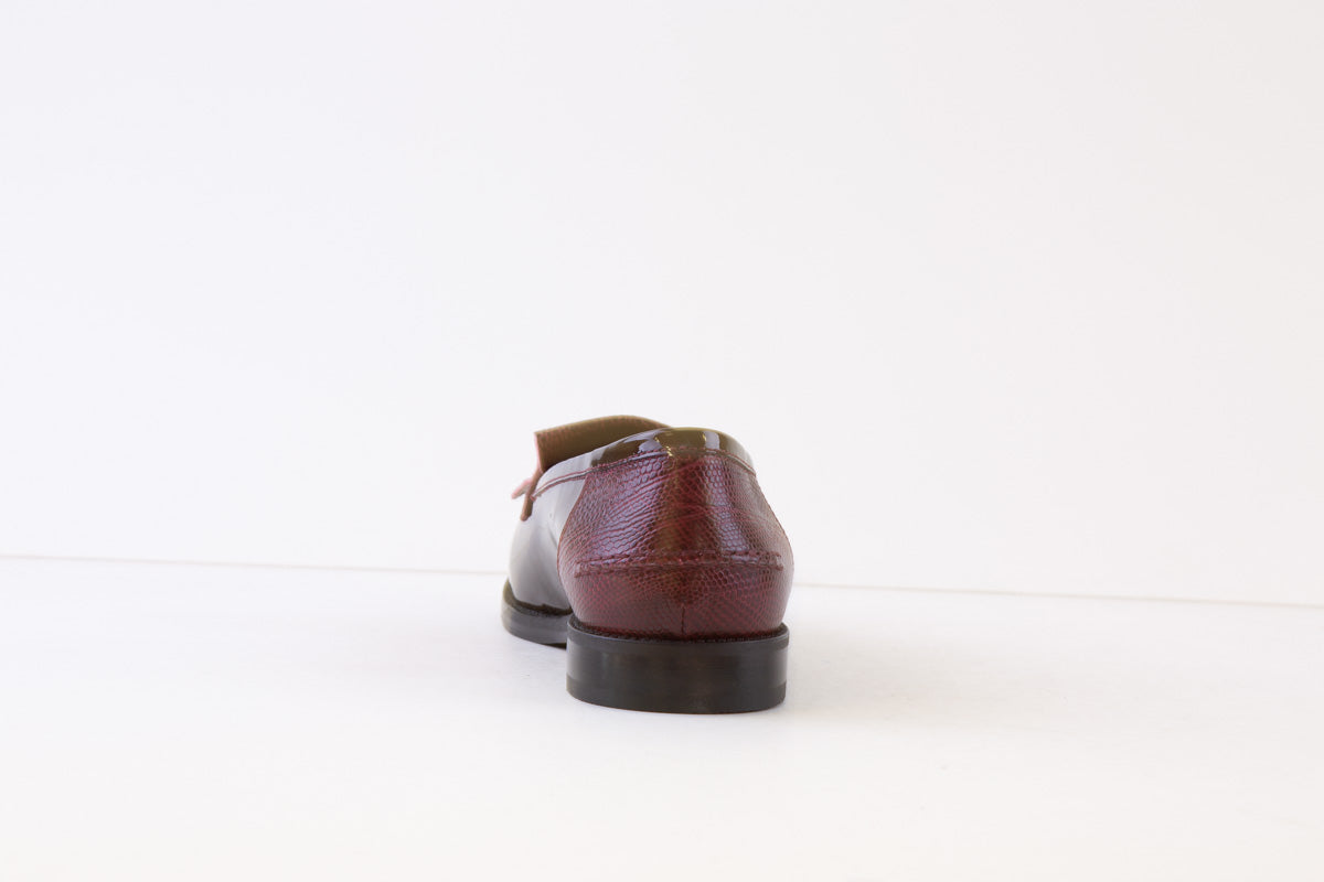 DIEGO BELLINI - 651C FLAT FASHION LOAFER  - WINE PATENT LEATHER