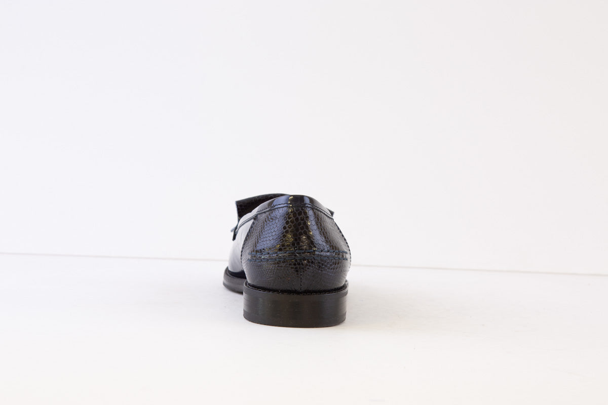 DIEGO BELLINI - 651C FLAT FASHION LAOFER - NAVY PATENT LEATHER