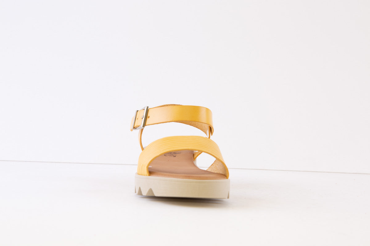 VALERIAS - 9108 FLAT BUCKLE SANDAL - YELLOW