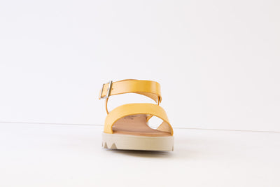 VALERIAS - 9108 FLAT BUCKLE SANDAL - YELLOW