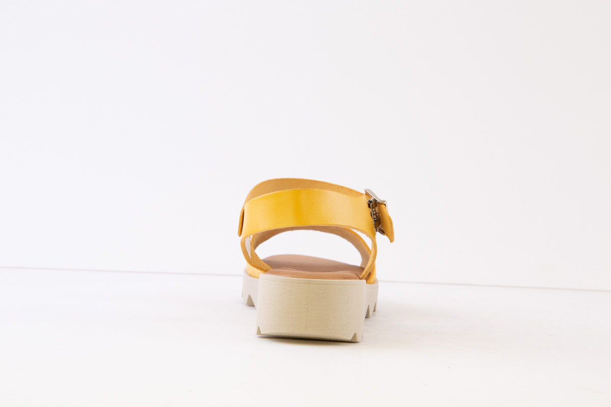 VALERIAS - 9108 FLAT BUCKLE SANDAL - YELLOW
