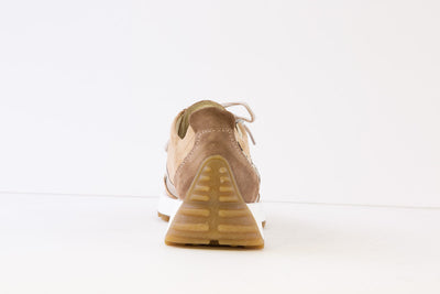 WALDLAUFER - 797002 700 H-PINKY -ZIP/LACE SHOE - BEIGE/GOLD
