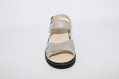 BELVIDA - WEDGE VELCRO COMFORT SANDAL - TAUPE