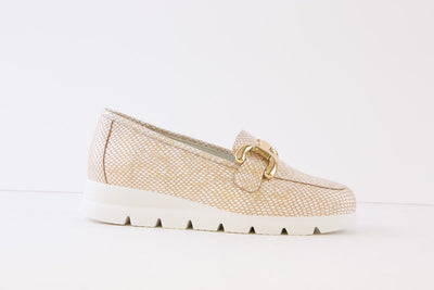 VALERIAS - 9045 SLIP-ON FASHION SHOE - GOLD PRINT