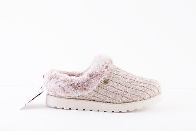 SKECHERS - 31204 BOBS KEEPSAKES-ICE ANGEL MULE SLIPPER - LIGHT BROWN