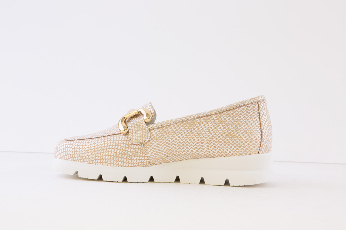 VALERIAS - 9045 SLIP-ON FASHION SHOE - GOLD PRINT