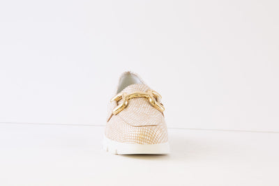 VALERIAS - 9045 SLIP-ON FASHION SHOE - GOLD PRINT