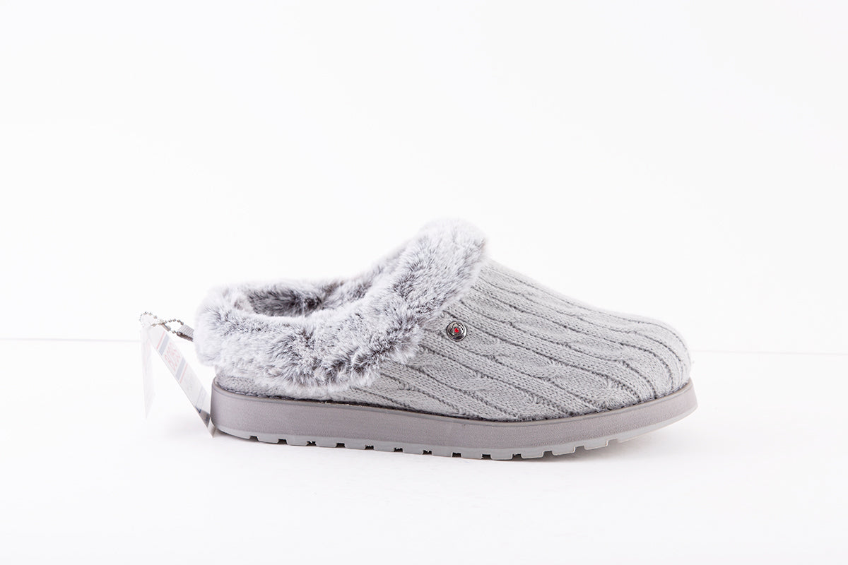 SKECHERS - 31204 BOBS KEEPSAKES-ICE ANGEL MULE SLIPPER - GREY