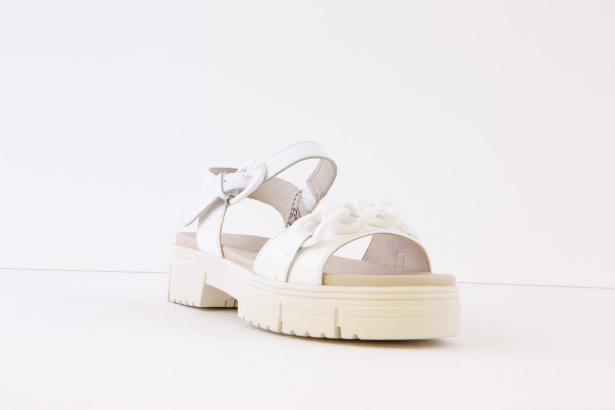 CAPRICE - 28708-102 CHUNKY FLAT SANDAL - WHITE