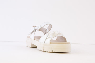CAPRICE - 28708-102 CHUNKY FLAT SANDAL - WHITE