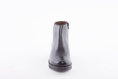 PEPE MENARGUES - 20824 MEDIUM WEDGE ANKLE BOOT - BLACK LEATHER