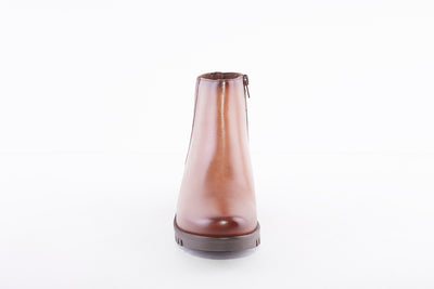 PEPE MENARGUES- 20824 MEDIUM WEDGE ANKLE BOOT - TAN LEATHER