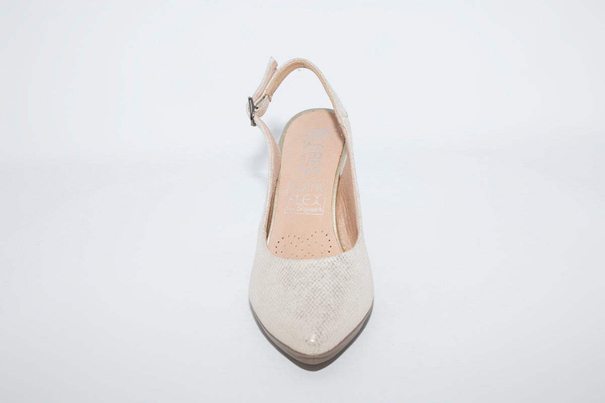DESIREE - MARA2 SLING-BACK SHOE - CHAMPAGNE