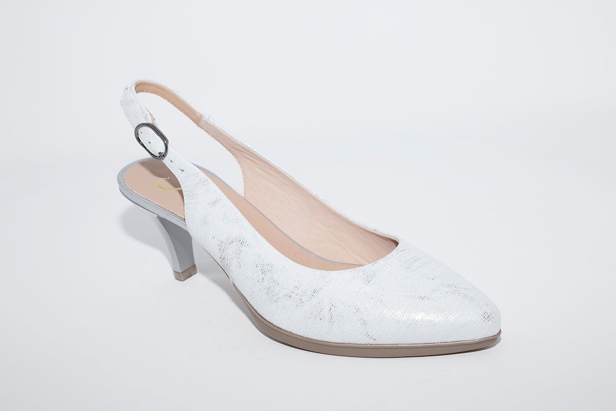 DESIREE - MARA2 SLING-BACK SHOE - SILVER