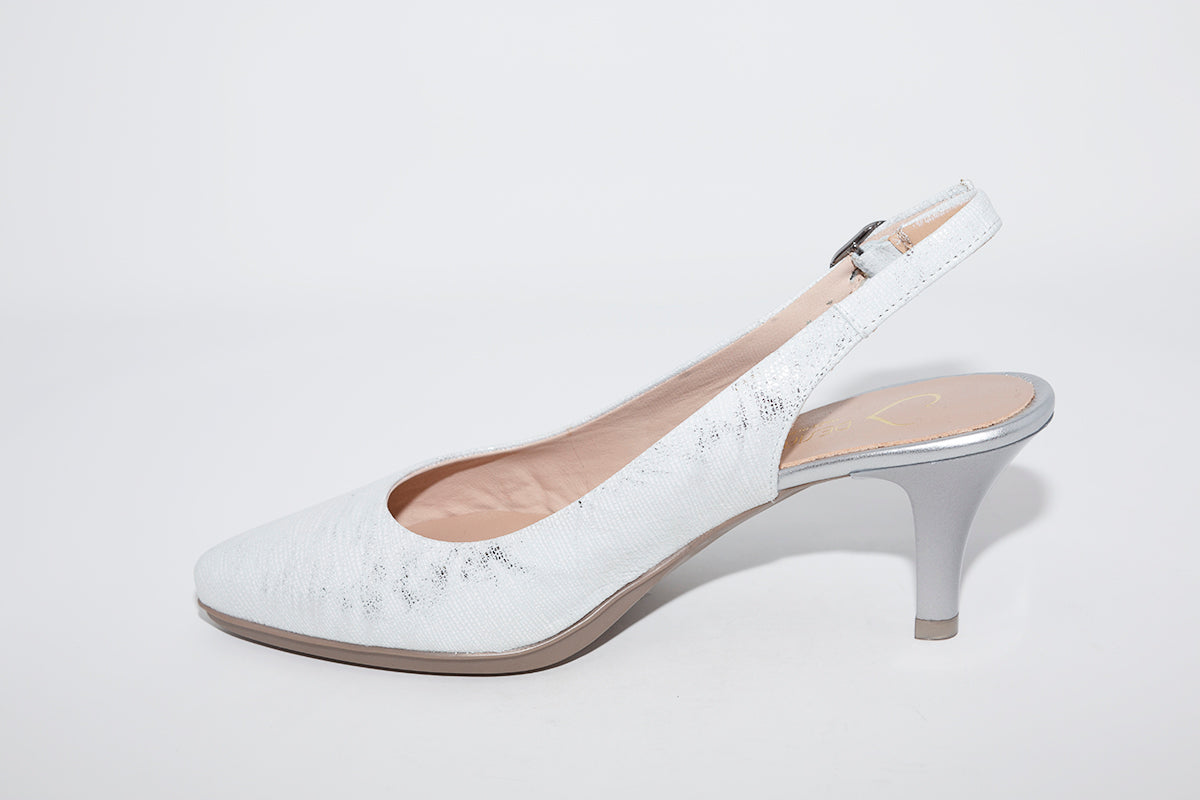 DESIREE - MARA2 SLING-BACK SHOE - SILVER