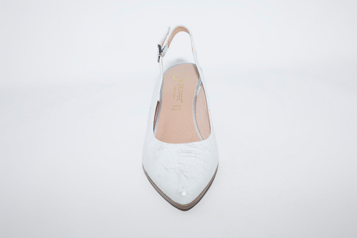 DESIREE - MARA2 SLING-BACK SHOE - SILVER