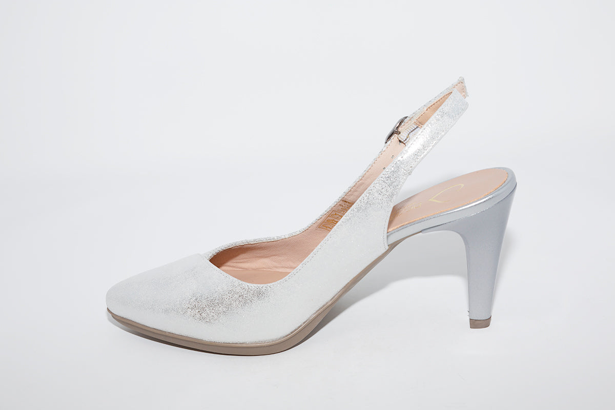 DESIREE - SARA6 SLING-BACK SHOE - SILVER
