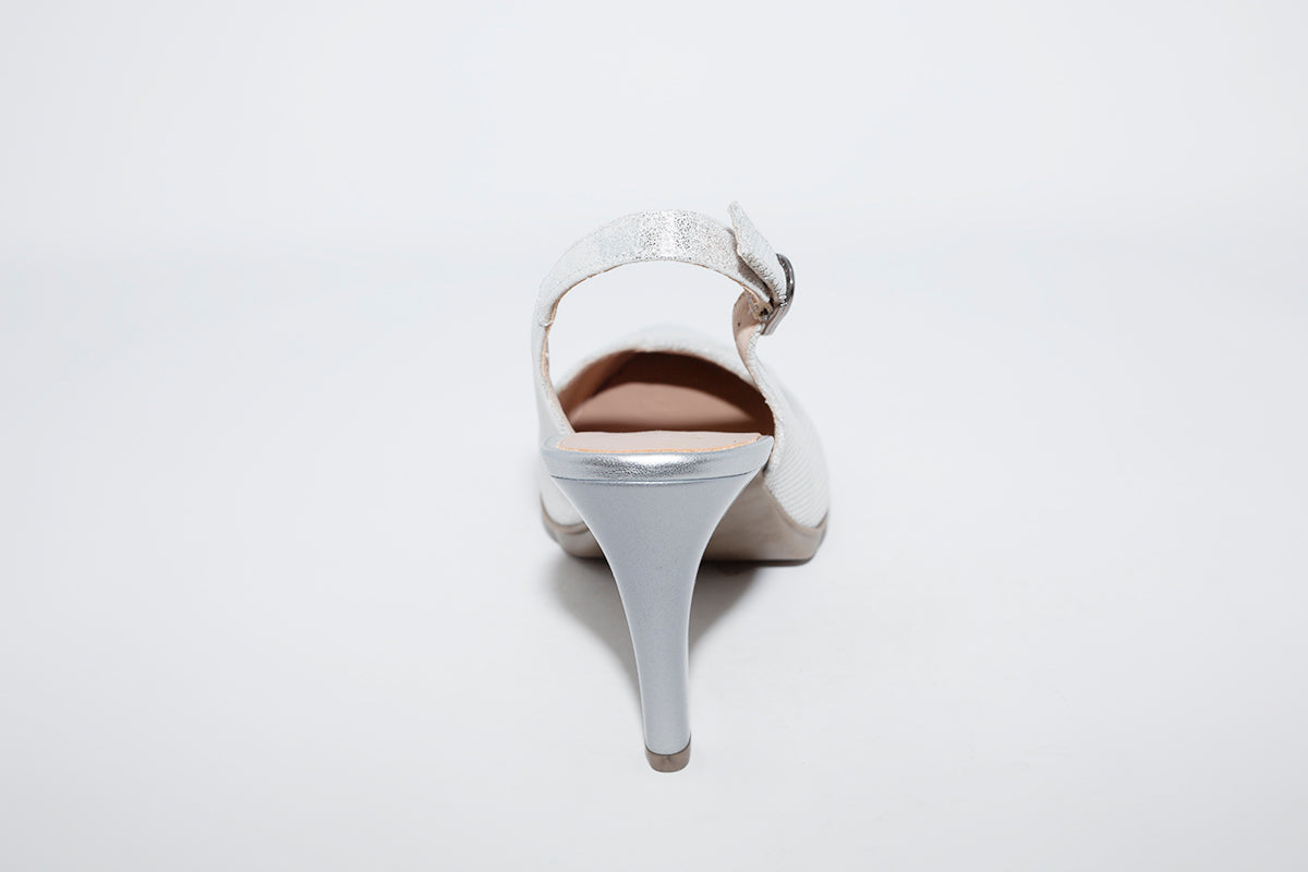 DESIREE - SARA6 SLING-BACK SHOE - SILVER