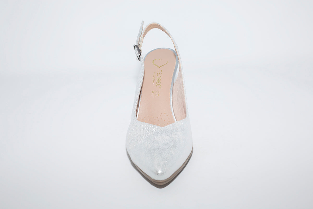 DESIREE - SARA6 SLING-BACK SHOE - SILVER