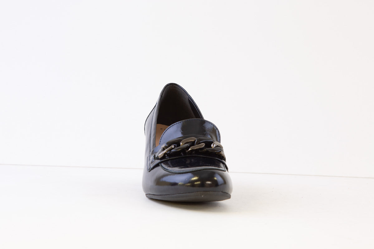 BIOECO - 6407 MEDIUM BLOCK HEEL LOAFER - NAVY