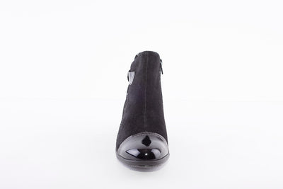 SUAVE - 6012 01 MEDIUM HEEL ANKLE BOOT - BLACK
