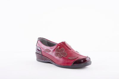 SUAVE - ANNUAL SLIP ON COMFORT SHOE - BURGANDY