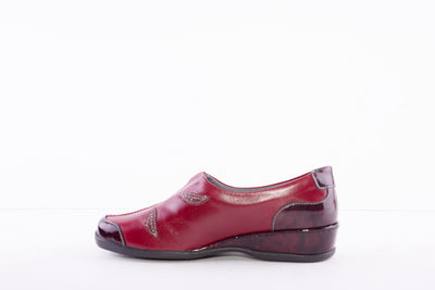 SUAVE - ANNUAL SLIP ON COMFORT SHOE - BURGANDY