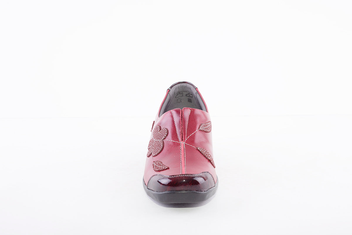 SUAVE - ANNUAL SLIP ON COMFORT SHOE - BURGANDY