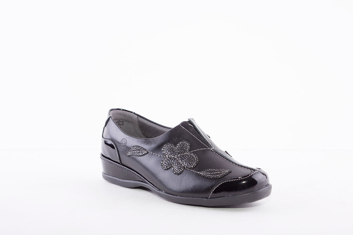 SUAVE - ANNUAL SLIP ON COMFORT SHOE - BLACK